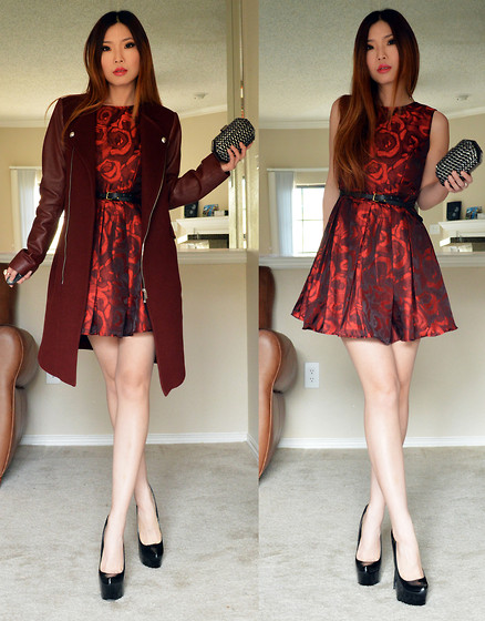 vestido corto rojo estampado san valentin